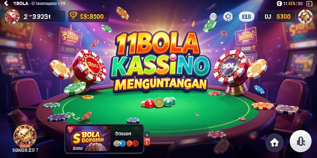 Screenshot gameplay seru dari 11BOLA dengan berbagai permainan Kasino.