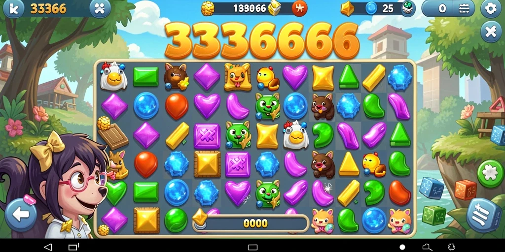 Gameplay seru dan penuh warna dalam 333666.