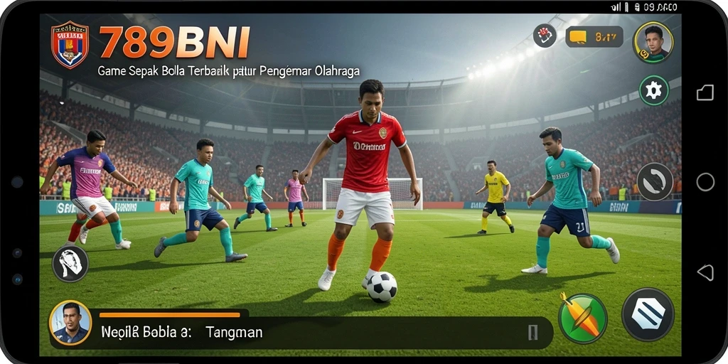 Screenshot 789BNI menampilkan aksi sepak bola yang seru dan mendebarkan.