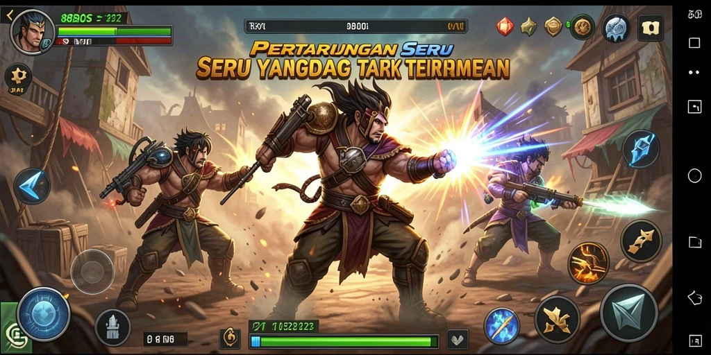 Screenshot menampilkan gameplay seru 88BOS dengan aksi bertarung yang intens.