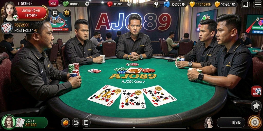 Screenshot AJO89 menampilkan gameplay poker yang menarik dan interaktif.