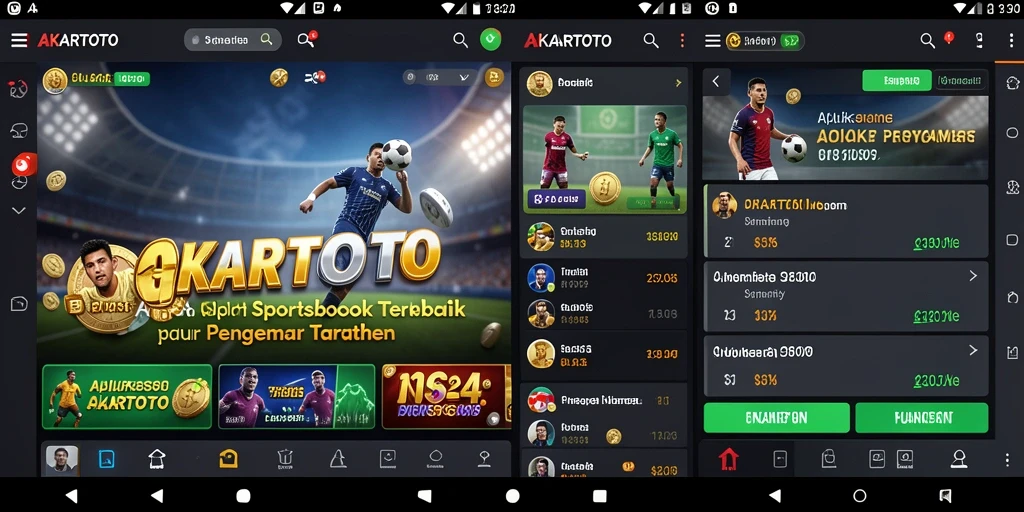 Screenshot gameplay AKARTOTO menampilkan taruhan olahraga yang menarik.