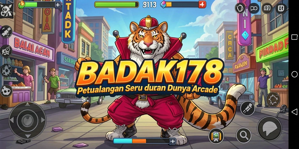 Tampilan gameplay seru dari BADAK178 dengan berbagai rintangan dan karakter.