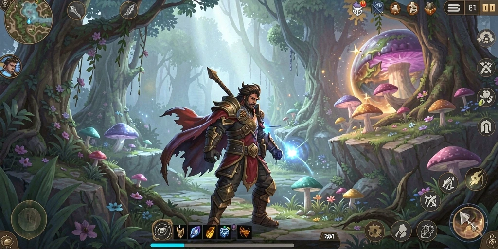 Gameplay D73 yang mendebarkan dengan pertarungan epik dan petualangan.