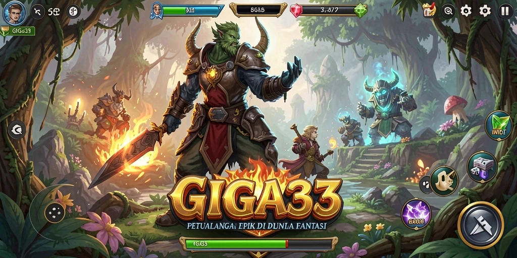 Tampilan menakjubkan gameplay GIGA33 yang mengajak petualangan mendebarkan.