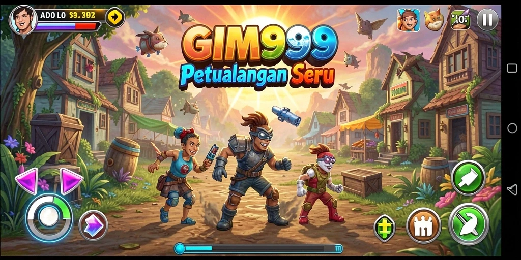 Tampilan gameplay seru di GIM999 dengan tantangan menarik.
