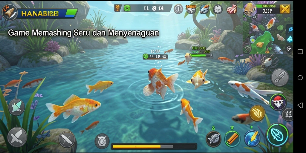 Tangkapan ikan yang spektakuler dalam gameplay HANABI88.
