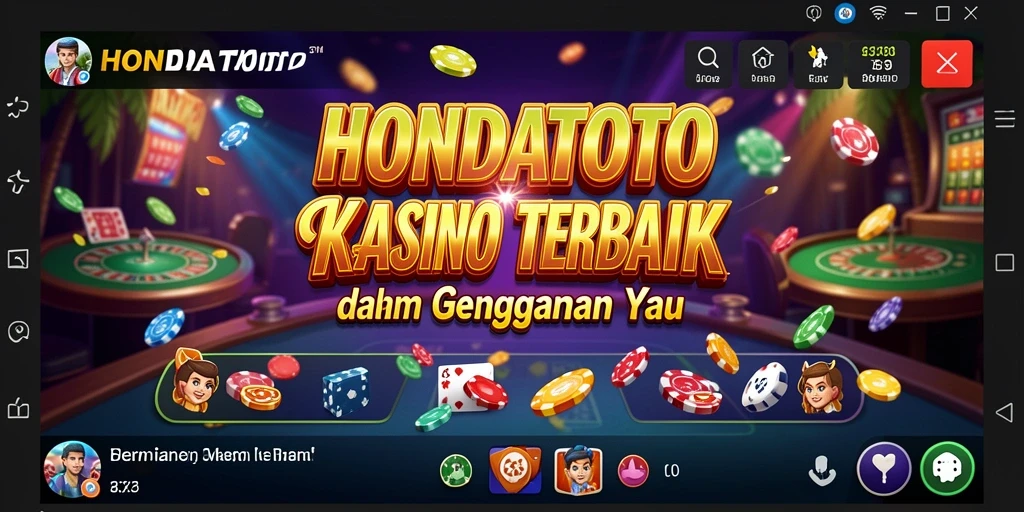 Screenshot HONDATOTO menunjukkan keseruan permainan Kasino yang mendebarkan.