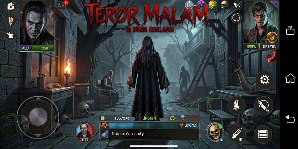 Gameplay menyeramkan JP6789 dengan suasana mencekam.