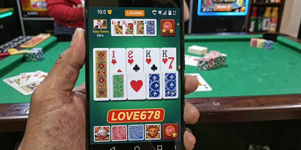 Tampilan gameplay Domino yang menarik dan interaktif dalam LOVE678.