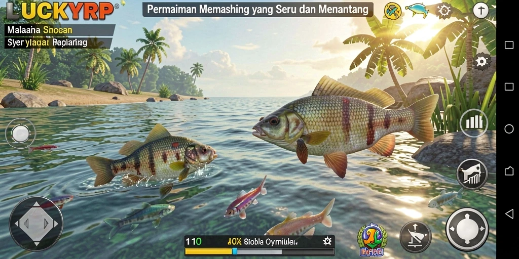 Tangkapan ikan yang menakjubkan dalam gameplay LUCKYRP.