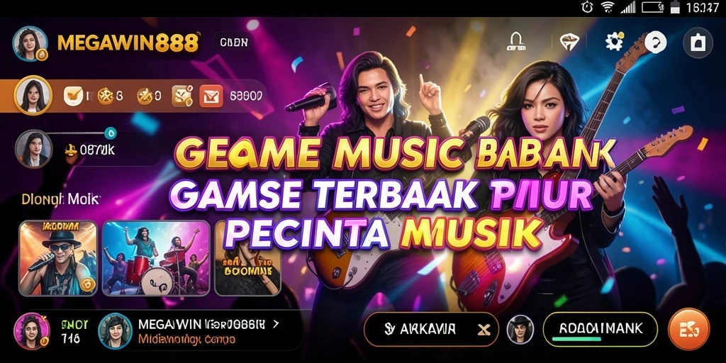 Screenshot MEGAWIN888 menampilkan gameplay musik yang seru dan interaktif.