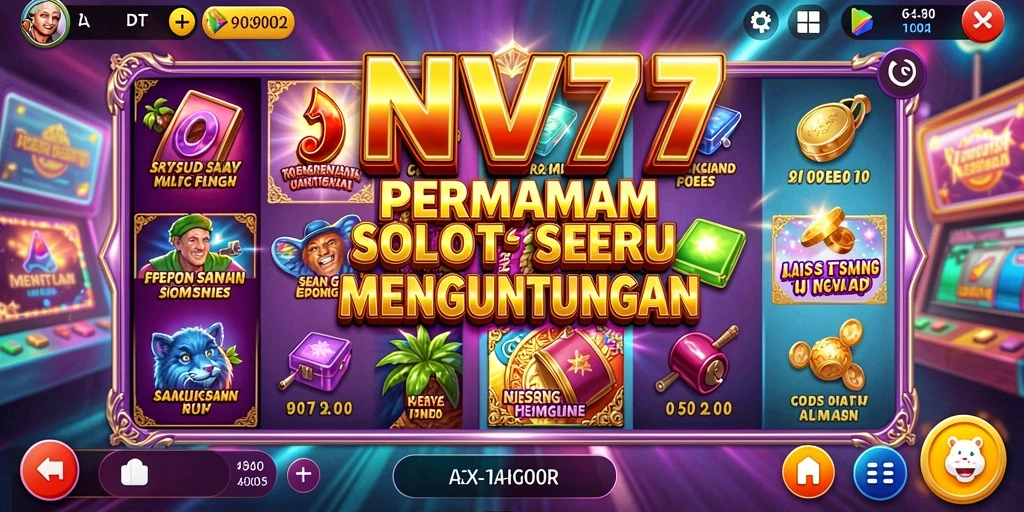 Tampilan utama gameplay Slot NV77 dengan fitur menarik dan grafis yang tajam.