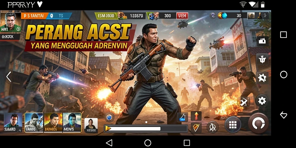 Tampilan aksi seru dalam gameplay PPRRYY yang mendebarkan.