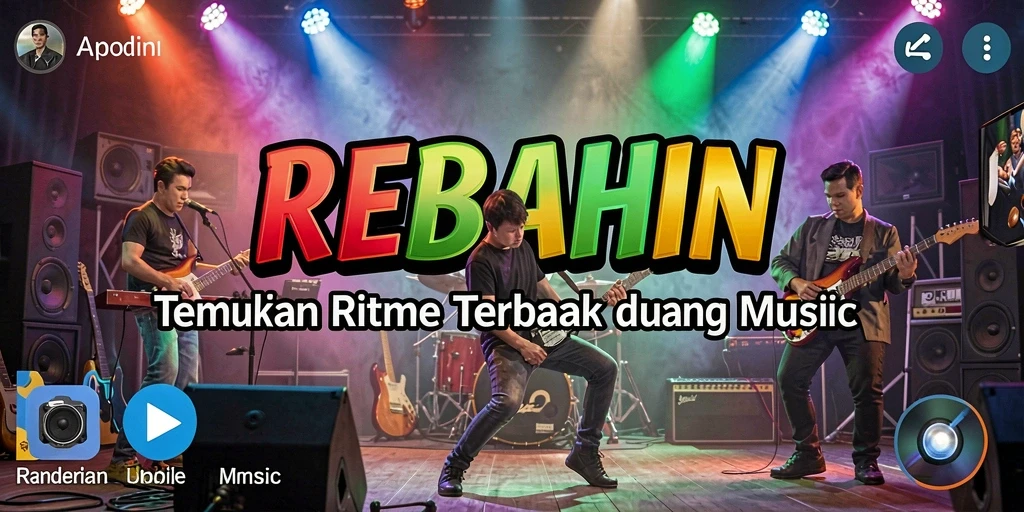 Tampilan menarik dari gameplay dan fitur musik REBAHIN.