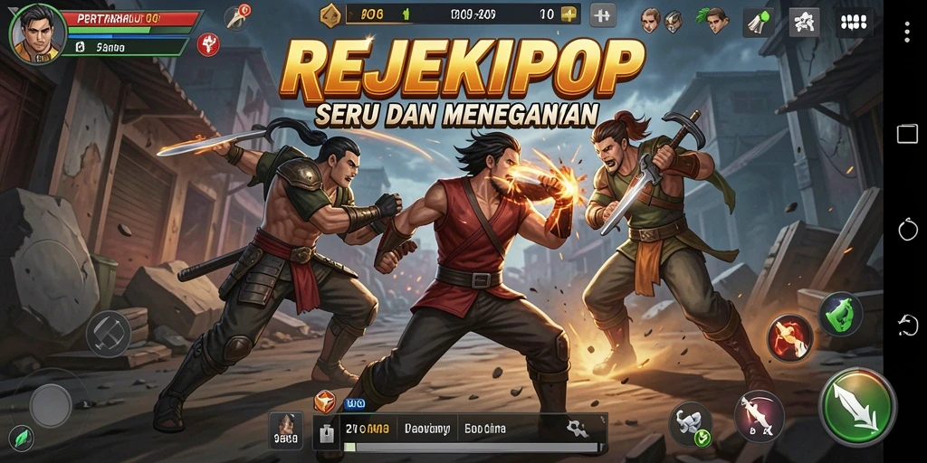 Tampilan seru pertarungan karakter di REJEKIPOP.