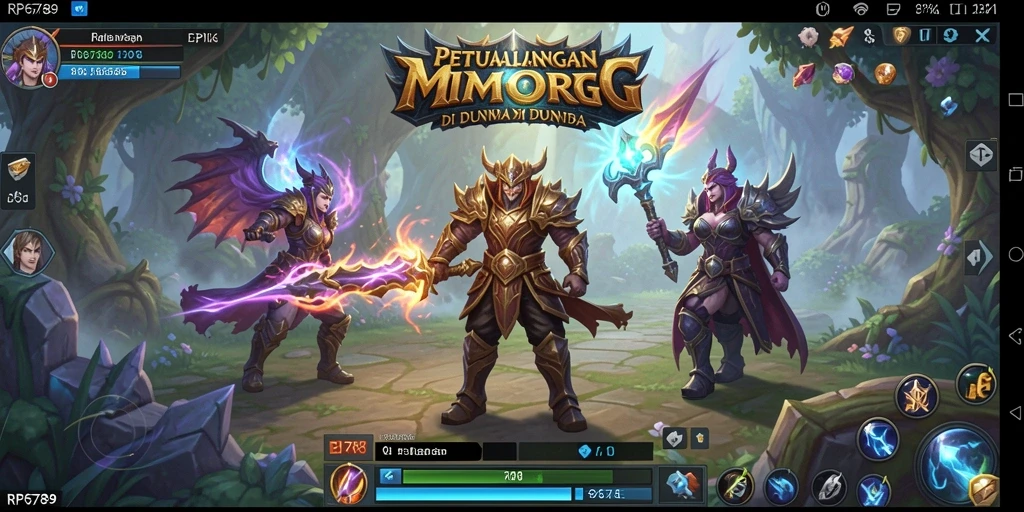 Screenshot gameplay RP6789 menampilkan aksi seru di dunia MMORPG.