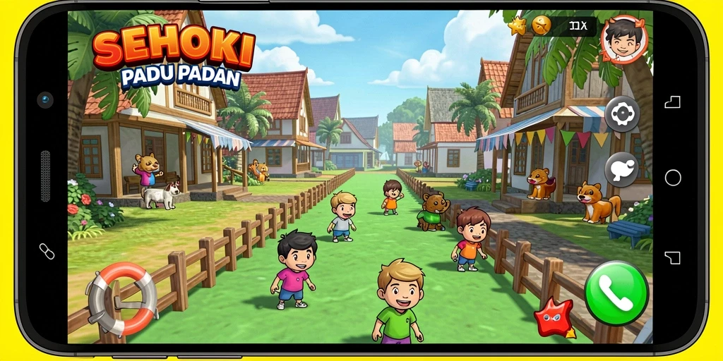 Screenshot gameplay SEHOKI yang seru dalam mencocokkan elemen.