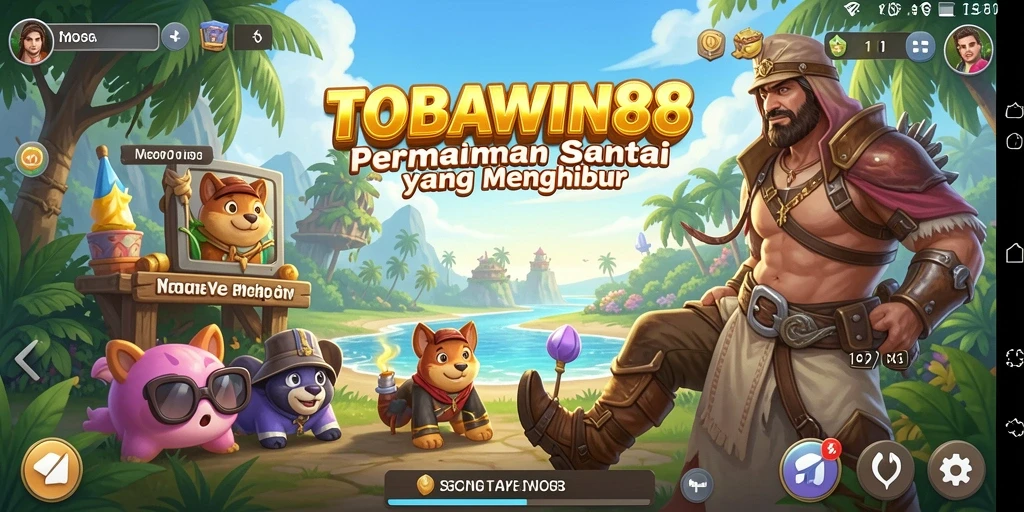 Tangkapan layar utama TOBAWIN88 menampilkan gameplay santai yang mengasyikkan.