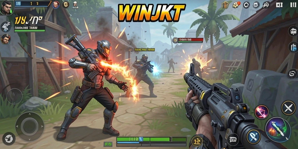 Gameplay menegangkan di <strong>WINJKT</strong> dengan aksi tembak menembak seru.