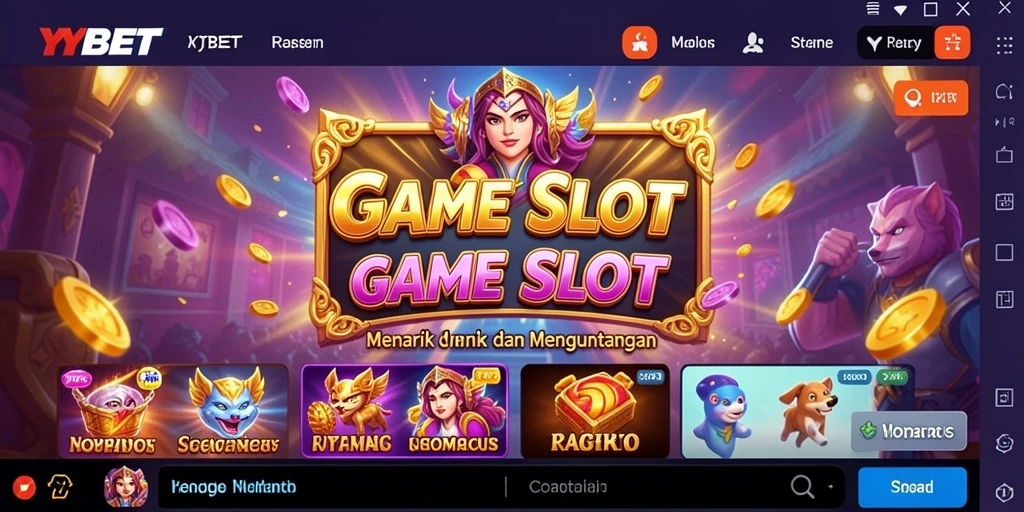 Tampilan utama gameplay YYBET yang seru dan penuh warna.